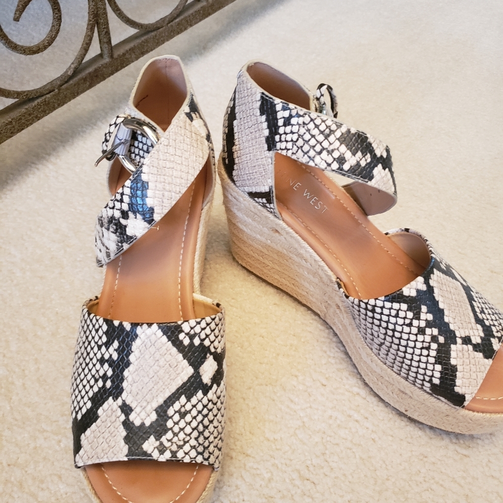 Nine West Reptile print wedge